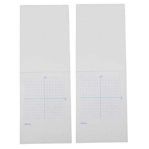 Housoutil 2 Mathe-Rasterpapier Mathe-Zeichenpapier Axis-Millimeterpapier Mathe-Millimeterpapier Graphenpapier Millimeterpapier zum Zeichnen Koordinatenpapiere Mathe-Versorgung Weiß von Housoutil