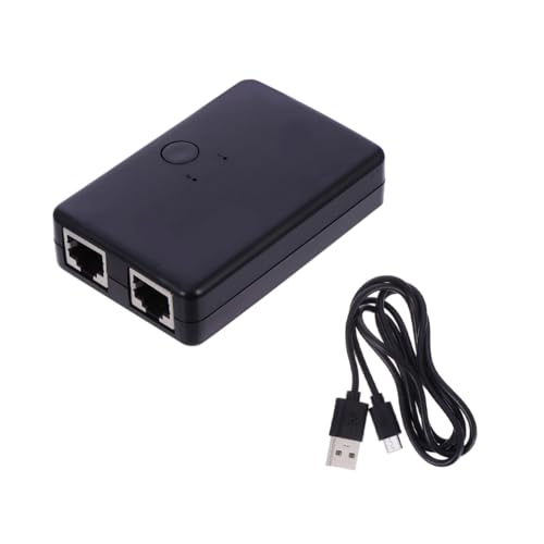 Housoutil 2 Netzwerk 2-in-1-out 1-in-2-out Tragbarer Internet-Splitter Kompaktes Design Keine Stromverlängerung von Housoutil