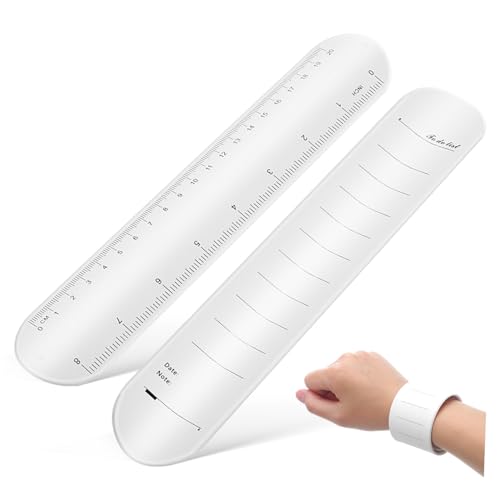 Housoutil 2 Stück Memo -Kreis Schlagarmbänder für Erwachsene beschreibbares Armband Memo -Notepad Liste Memo-Armband tragbare Notizblock-Armbänder Notizarmband Kieselgel Weiß von Housoutil