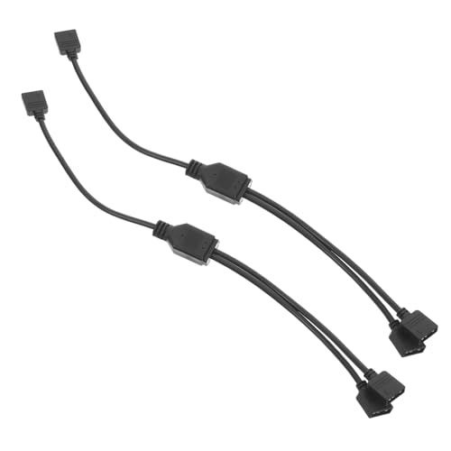 Housoutil 2 Stück Motherboard-Synchron isator Logikscheibe -Verlängerungskabel Interne Steckerverlängerungskabel Motherboard-Stromverlängerungskabel RGB-Splitter Metall Black von Housoutil