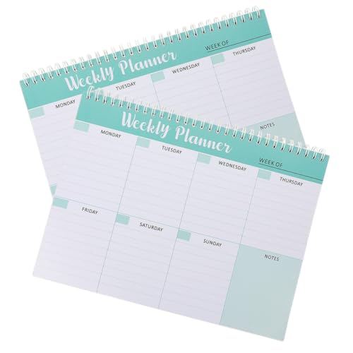 Housoutil 2 Stück Planer Tag Notepad -Organisator Notizbücher für die Arbeit Liste auflisten notizbuch für die arbeit Tasche write board work planner Datum Notizblock Arbeitsplanblock Papier von Housoutil