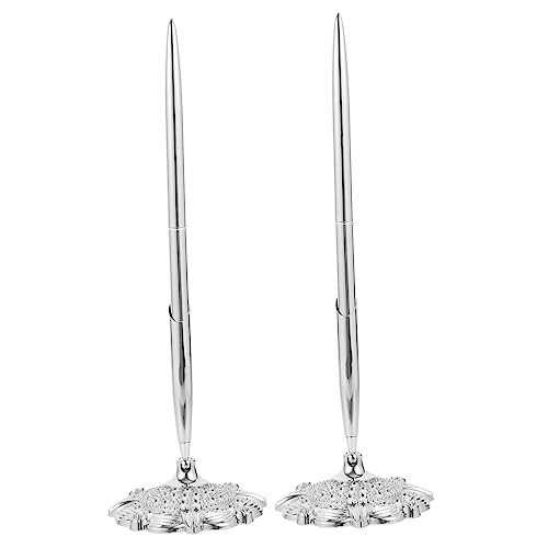 Housoutil 2 Stück Stift unterschreiben schreibutensilien schreibkladde Schreibstift für die Hochzeit Hochzeitsstifte für Gästebücher exquisiter Kugelschreiber exquisiter Zeichenstift Metall von Housoutil