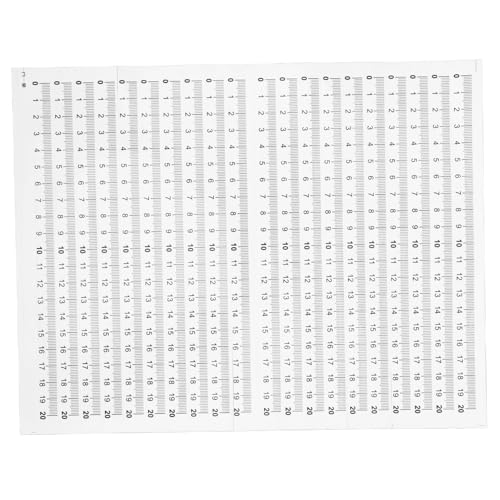 Housoutil 20 Stück Skalenaufkleber selbstklebendes Vinyl Messung Stichworte Herrscher für wasserfeste aufkleber maßband Aufkleber Messlineal klebeband Standard Lineal Band Lineal PVC Weiß von Housoutil