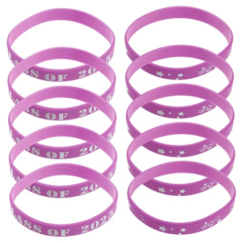 Housoutil 20 Stücke 2025 Thema Party Armbänder Armband Graduation Party Gefälligkeiten Für Gäste Silica Gel von Housoutil