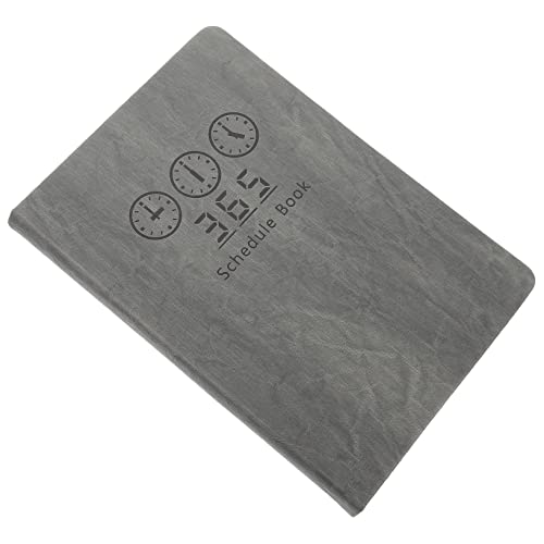 Housoutil 2024 notizzettel studienplaner nootbook Kompaktes Notizbuch time management täglich Arbeitsheft das Notizbuch praktischer Schreibblock bequemer akademischer Planer Papier Grey von Housoutil