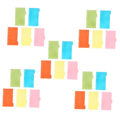Housoutil 25-Teiliges Set Farbteiler Notebook-Trennlaschen Ordnertrenner Bindung Notizblock Notizen regiert LED buntpapier laptop-zubehör laptop zubehör süße Trennwände Loseblatt-Notizbücher von Housoutil