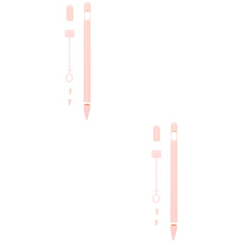 Housoutil 2st -Nib-Abdeckung Stiftetui Aus Silikon Schutzhülle Für Bleistift Stiftabdeckung Stylus Stiftetui Stiftschutz Federkappenhalter Rosa Deckel Kieselgel Generation Handschrift von Housoutil