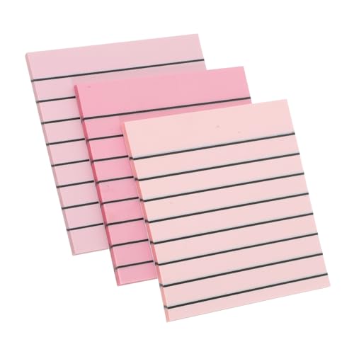 Housoutil 3 Notizblöcke Mit Farbverlauf Herausnehmbar Leichte Notizblöcke Liniert Klebrig Durchsichtig Süßes Briefpapier Memo Kleine Transparente Halbtransparente Notizaufkleber von Housoutil
