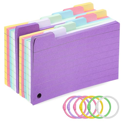 Housoutil 300 Blatt Spule Notizblock Loch Lernkarten Studieren Beringt Studieren Von Linierten Notizkarten Gestanzt Notizkarten Mit Ringen Karteikarte Gefüttert Sortiert Revision Papier von Housoutil