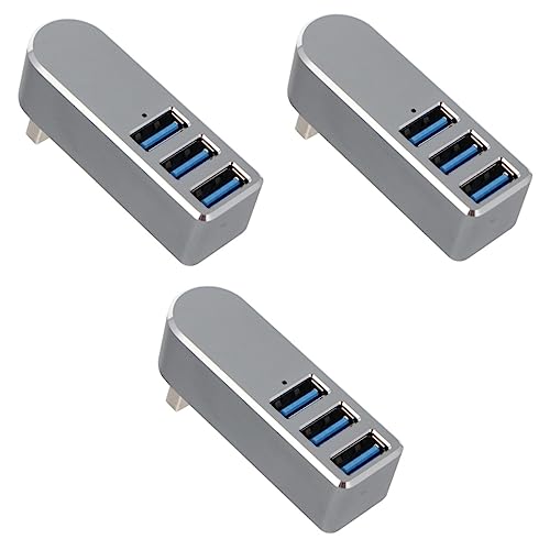 Housoutil 3St Hub Ladeadapter Geben Sie c für Audio EIN Nabenadapter USB-Adapter led Wandleuchte innen USB Multifunktionsnabe Computerzubehör Rechner Halterung rotieren Aluminiumlegierung von Housoutil