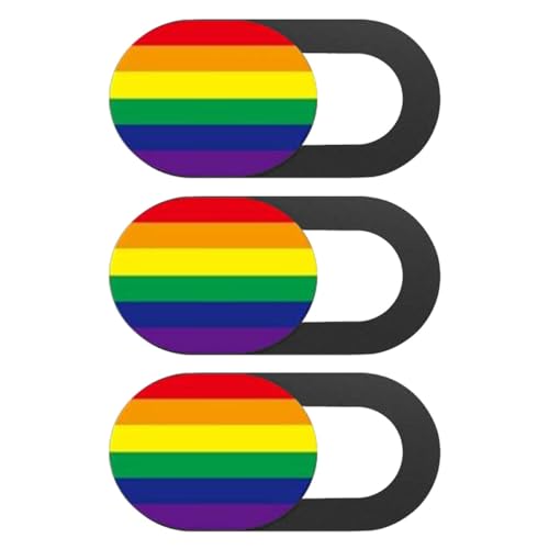 Housoutil Webcam-abdeckungsschieber für Privatsphäre 3-teiliges Laptop-Webcam-abdeckungsschieberblocker Regenbogenstreifenmuster Housoutil Webcam-abdeckungsschieber für Privatsphäre 3-teiliges Laptop-Webcam-abdeckungsschieberblocker Regenbogenstreifenmuster von Housoutil