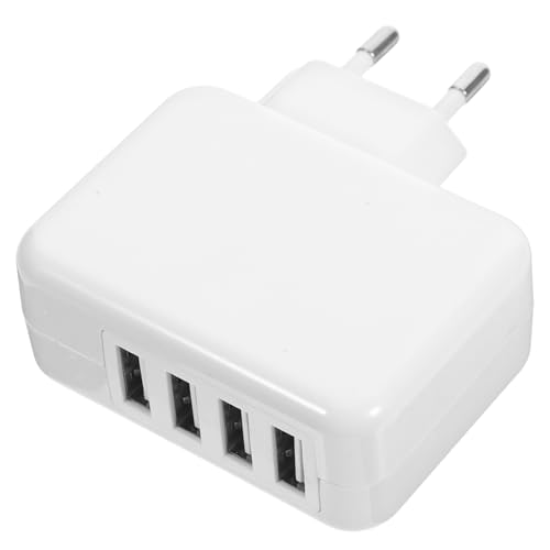 Housoutil 4 Port USB Ladegerät 5V Reise USB Ladestation Für Smartphones Und Tablets Europäischer Standard Kompakt Und Tragbar Multi USB Charger Für Schnelles Laden von Housoutil