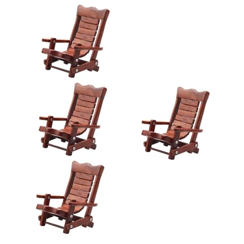 Housoutil 4-teiliger Holzständer Madera Schreibtisch-handyhalter Für Stuhl-telefonhalterung Dekoratives Telefonregal Einstellbarer Universal-telefonhalter von Housoutil