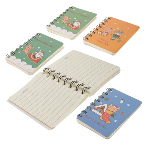 Housoutil 4 Teiliges Weihnachtsnotizbuch Weihnachtsnotizblock Weihnachtsplaner Notizbuch Süße Notizblöcke Themen Schneemann Notizbuch Tagebücher Briefpapier Notizbücher von Housoutil