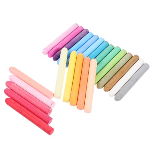 Housoutil 48 Stück farbige Kreide stiftnagler kreidemarker kreidestifte pastel kugelschreiber Unglaublich Griff Stichwort Staubkreide Schwarz CHALLKS bequeme Zeichenkreide Toner Colorful von Housoutil