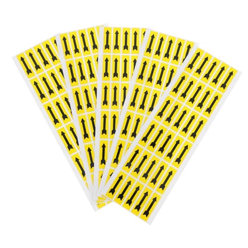 Housoutil 5 Blätter -aufkleber Gerichtet Kleine Pfeilaufkleber Farbig Pfeiletiketten Pfeilaufkleber Für Die Wand Selbstklebende Etikettenaufkleber Selbstklebendes Papier Yellow von Housoutil