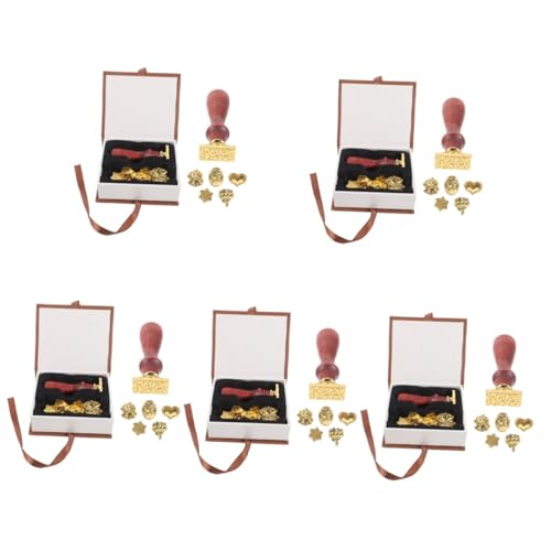 Housoutil 5 Sätze Feuerfarbe Seet Set Box Siegelstempel Wachssiegel-stempelset Wachsstempel Lacksiegel Stempel Brief Hochzeitsdeko Dekoration Kit Für Wachssiegel Stempel Mit Griff Hölzern Housoutil 5 Sätze Feuerfarbe Seet Set Box Siegelstempel Wachssiegel-stempelset Wachsstempel Lacksiegel Stempel Brief Hochzeitsdeko Dekoration Kit Für Wachssiegel Stempel Mit Griff Hölzern von Housoutil