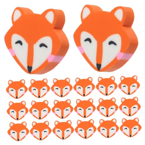 Housoutil 50 Stück Kleiner Fuchs-radiergummi Von Partygeschenk Lustig Radiergummis Für Bleistifte Bleistift -top Eraser Büro Füchse Miniatur Radiergummis Pastell Orange von Housoutil