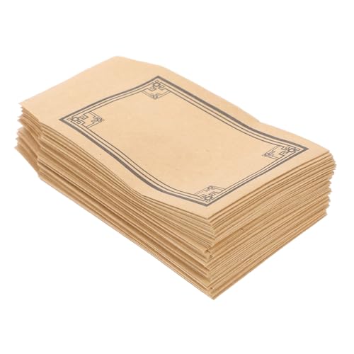 Housoutil 50 Stück Kraft-Umschlag briefumschläge Packpapier Kraft Schlüsselumschläge Trinkgeldumschläge für Bargeld kleiner Umschlag Selbstklebende Umschläge Mini-Umschläge Kraftpapier von Housoutil