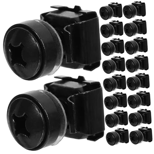 Housoutil Käfigmuttern und Schrauben für Serverschränke Set mit Rack-montagehardware Schwarzes Glattes Gewinde Einfache Installation von Housoutil