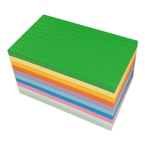 Housoutil 500 Blatt Farbige Karteikarten Geburtstag sortiert Brief einfache Karten linierte Karteikarten merkzettel Notizblock vokabelkarten Notizkarten selber machen Zubehör beachten Papier von Housoutil