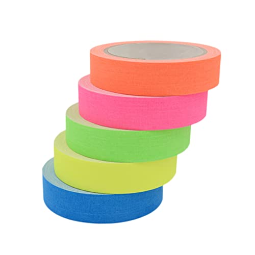 Housoutil 5Stücke Fluoreszierendes Klebeband in Neon Gaffer Tape für Partydekoration Bühnenbedarf Einfach zu Reißen Hinterlässt Rückstände Vielseitig Housoutil 5Stücke Fluoreszierendes Klebeband in Neon Gaffer Tape für Partydekoration Bühnenbedarf Einfach zu Reißen Hinterlässt Rückstände Vielseitig von Housoutil