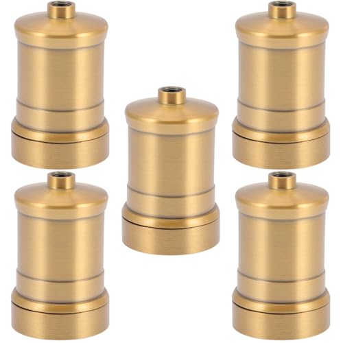 Housoutil Vintage Lampenfassung E27, 5 Stück E27 Schraubfassung Leichter Ersatz Retro-Hängelampenfassung Sockel, Aluminium E27 Fassung Für Edison Glühbirnen Kronleuchter Esszimmer Licht Bar Tischlampe Housoutil Vintage Lampenfassung E27, 5 Stück E27 Schraubfassung Leichter Ersatz Retro-Hängelampenfassung Sockel, Aluminium E27 Fassung Für Edison Glühbirnen Kronleuchter Esszimmer Licht Bar Tischlampe von Housoutil