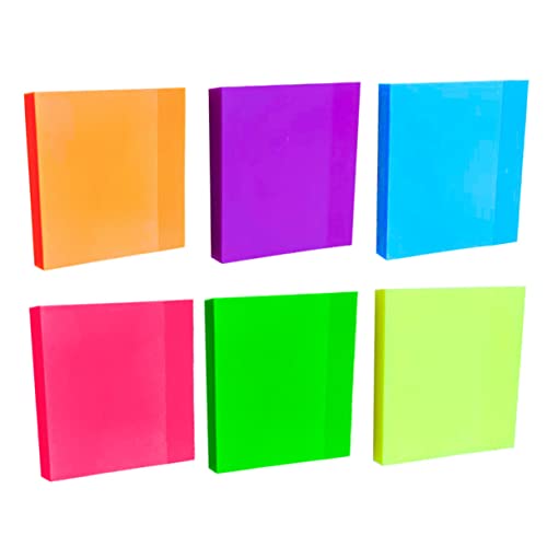 Housoutil 6 Stück Bunte Haftnotizen Student farbig Klassenzimmer klebrig Büromaterial für den Schreibtisch klein aufkleber Memo -Pads wasserdichte Notizblöcke das Haustier von Housoutil