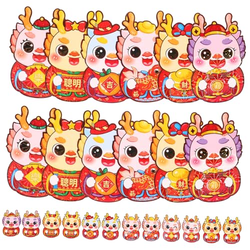 Housoutil 60 Stück Cartoon Rote Umschläge Roter Geldumschlag Dankeschön Festival Roter Umschlag Alle Geldtaschen China Traditionelle Rote Taschen Produkt Frühlingsfest Rotes Paket von Housoutil