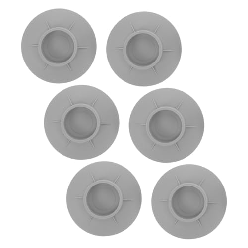 Housoutil 6st Waschmaschine Bodenmatte Mini-disco-kugel-schlüsselanhänger Stoßfeste Waschmaschine Rotator Kleine Discokugel Silberne Spiegel-disco-schlüsselanhänger Aussetzen Dark Grey Gummi von Housoutil
