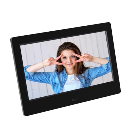 Housoutil 7 LED Fotorahmen Digital Digitaler Bilderrahmen Elektronisches Album Schwarz von Housoutil