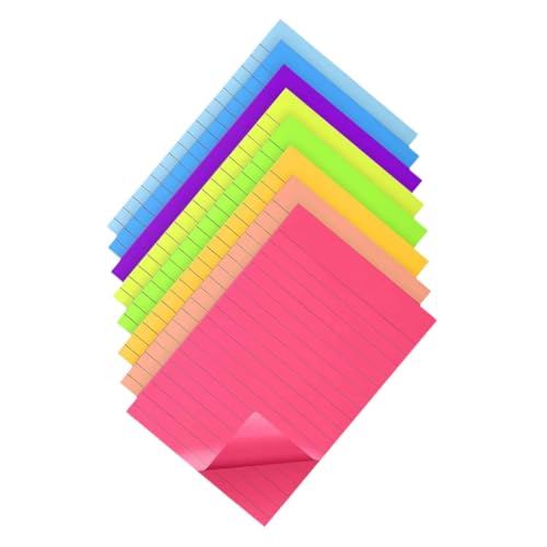 Housoutil 8 Stück -Notizbuch merkzettel Notizblock Memo Pads für Aufgabenlisten schreibtischzubehör bunt gefüttert Lesen von Seitenmarkierungen Glatt schreibende Notizblöcke Papier von Housoutil