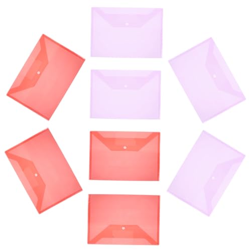Housoutil 8 Stück Ordner Organizer Dokumententasche Dokumenten Und Schreibwaren Aufbewahrungstasche Knopf Aktentaschen Durchsichtige Organizer Umschläge Transparente Bürotaschen von Housoutil