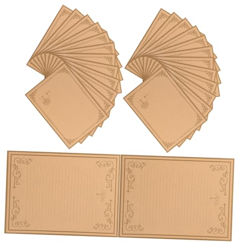 Housoutil 80Stücke Vintage Briefpapier Retro Schreibpapier Klassischem Design Für Persönliche Briefe Einladungen Und Kreative Projekte M² von Housoutil