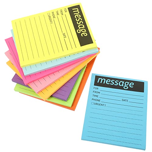 Housoutil 9 Fluoreszierende Haftnotizen Hinweisaufkleber für den täglichen Gebrauch Nachricht Notizblock Pads Erinnerung notizbuch memo kompakte Nachrichtenblöcke Zubehör beachten Papier von Housoutil