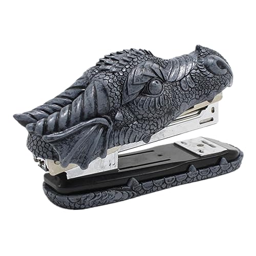 Housoutil Alligator-Hefter cooler Hefter Mini-Hefter kleiner Büroschreibtisch Party lustiger Hefter office organizer büroorganizer office zubehör Hefterverzierung Hefter-Werkzeug Harz Grey von Housoutil