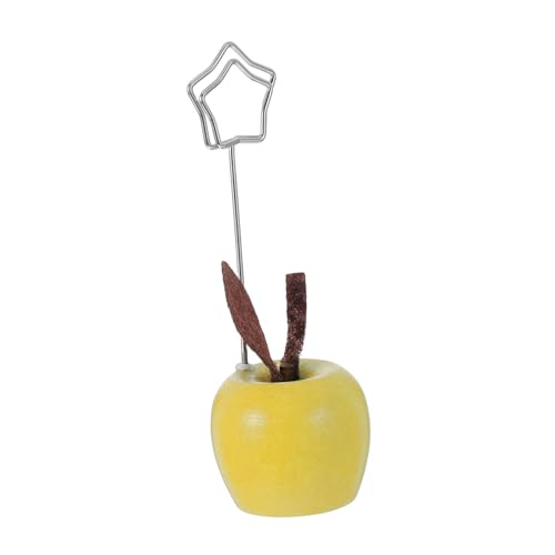 Housoutil Apple Nachrichtenordner Tischkartenhalter Schreibtischdekor Foto Display Clip Hochzeits Büroklammern Memo Clip Nummernkarten Clip Halter Notiz Clip Halter Apple von Housoutil