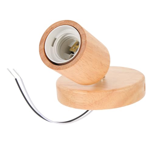 Housoutil Drehbarer Glühlampehalter Holz Wandleuchte Basishalter Universelle Schraublampe Für Glühlampen Einfache Installation Design Für Zuhause Modern Housoutil Drehbarer Glühlampehalter Holz Wandleuchte Basishalter Universelle Schraublampe Für Glühlampen Einfache Installation Design Für Zuhause Modern von Housoutil