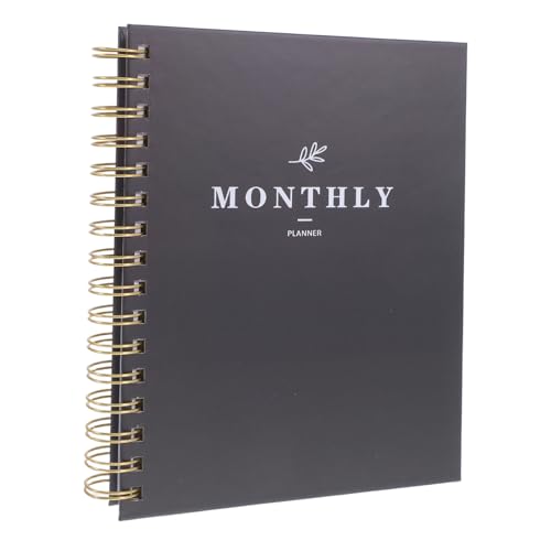Housoutil Finanzplan Planer Zeitplan Kalender Monatsplanerseiten Monatsplanblock Schulplaner Monatsplaner Notizblock Tagesplaner Für Frauen Lehrerplaner Täglicher Notizplaner Metall Black von Housoutil