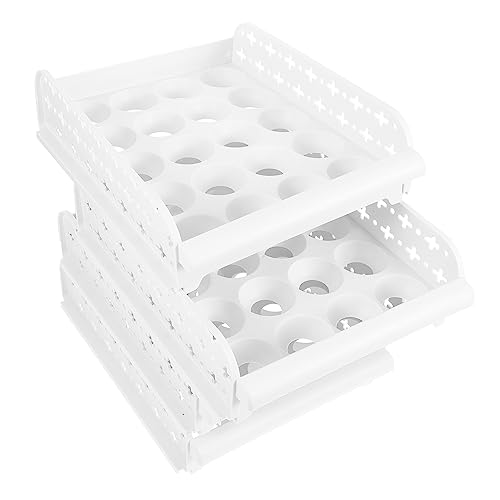Housoutil Behälter Für Kühlschrank Stapelbare Aufbewahrungsbox 30 Fächer Kunststoffschale Elegantes Weißes Design Housoutil Behälter Für Kühlschrank Stapelbare Aufbewahrungsbox 30 Fächer Kunststoffschale Elegantes Weißes Design von Housoutil