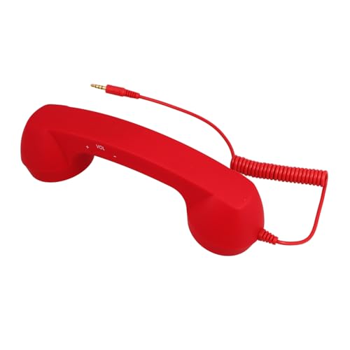 Housoutil Retro -mikrofon Telefonhörer Vintage-mobilteil Handy Hörer Retro-Handy Kunststoff-hörer Kabelgebundenes Mobilteil Abs Rot Housoutil Retro -mikrofon Telefonhörer Vintage-mobilteil Handy Hörer Retro-Handy Kunststoff-hörer Kabelgebundenes Mobilteil Abs Rot von Housoutil