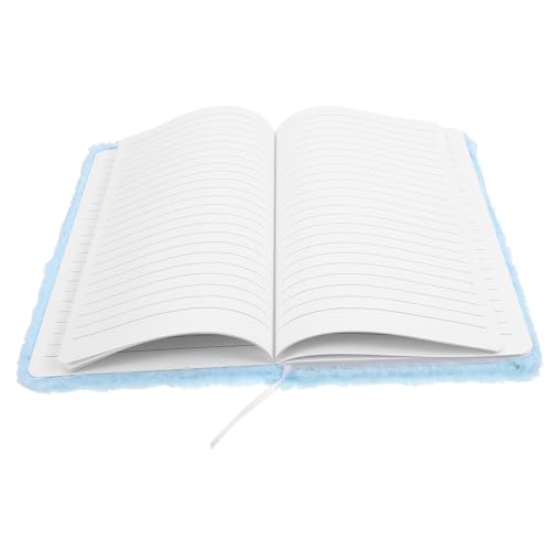 Housoutil Tagebuchgeschenke Plüsch klein Pads für ästhetisch Notizbuch modischer Notizblock Notizbücher flauschiges Tagebuch Tagebuch Papier Sky-blue von Housoutil