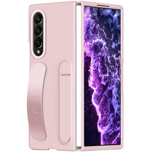 Handyhülle für Samsung Galaxy Z Fold 4 Hülle with Strap & Ständer [Mit Displayschutz] Stoßfest Case Cover, Schutzhülle mit Ständer für Samsung Z Fold 4 5G Hülle with Strap von Hovisi