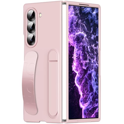 Handyhülle für Samsung Galaxy Z Fold 5 Hülle with Strap & Ständer [Mit Displayschutz] Stoßfest Case Cover, Schutzhülle mit Ständer für Samsung Z Fold 5 5G Hülle with Strap von Hovisi