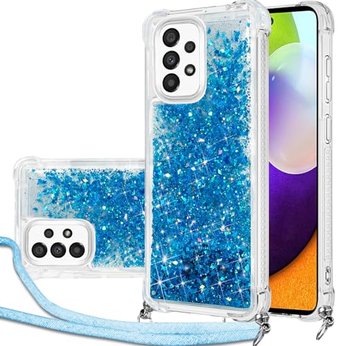 Handykette Hülle für Samsung Galaxy A52s mit Band, Glitzer Treibsand Handyhülle mit Band, Schutzhülle mit Kordel zum Umhängen, Necklace Case für Samsung Galaxy A52/A52s Hülle Quicksand Glitzer Handykette Hülle für Samsung Galaxy A52s mit Band, Glitzer Treibsand Handyhülle mit Band, Schutzhülle mit Kordel zum Umhängen, Necklace Case für Samsung Galaxy A52/A52s Hülle Quicksand Glitzer von Hovisi