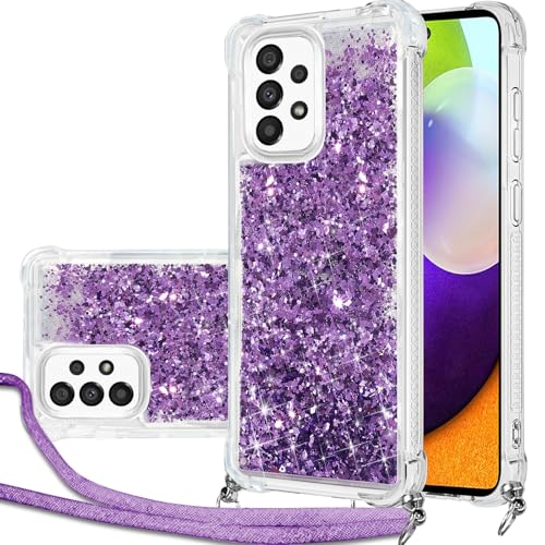 Handykette Hülle für Samsung Galaxy A52s mit Band, Glitzer Treibsand Handyhülle mit Band, Schutzhülle mit Kordel zum Umhängen, Necklace Case für Samsung Galaxy A52/A52s Hülle Quicksand Glitzer Handykette Hülle für Samsung Galaxy A52s mit Band, Glitzer Treibsand Handyhülle mit Band, Schutzhülle mit Kordel zum Umhängen, Necklace Case für Samsung Galaxy A52/A52s Hülle Quicksand Glitzer von Hovisi