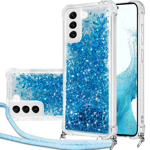 Handykette Hülle für Samsung Galaxy S22 mit Band, Glitzer Treibsand Handyhülle mit Band, Schutzhülle mit Kordel zum Umhängen, Necklace Case für Samsung Galaxy S22 Hülle Quicksand Glitzer Handykette Hülle für Samsung Galaxy S22 mit Band, Glitzer Treibsand Handyhülle mit Band, Schutzhülle mit Kordel zum Umhängen, Necklace Case für Samsung Galaxy S22 Hülle Quicksand Glitzer von Hovisi