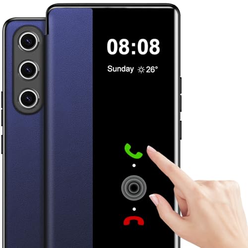 Klapphülle für Samsung Galaxy S25 aus Leder, transparent, S-View, berührbares Fenster, für Samsung S25 Handyhülle, Smart-Fenster, harte Klapp-Schutzhülle, stoßfeste Schutzhülle für Samsung 5G S25, Klapphülle für Samsung Galaxy S25 aus Leder, transparent, S-View, berührbares Fenster, für Samsung S25 Handyhülle, Smart-Fenster, harte Klapp-Schutzhülle, stoßfeste Schutzhülle für Samsung 5G S25, von Hovisi