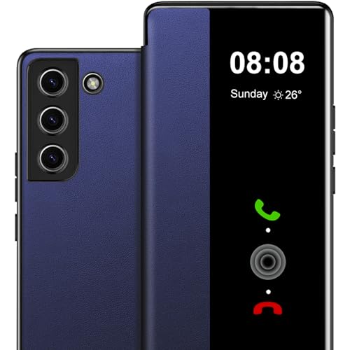 Schutzhülle für Samsung Galaxy S23 FE, Klapphülle, Leder, S-View, luxuriös, dünn, für Samsung Galaxy S23 FE, mit Sichtfenster, hartes Polycarbonat, stoßfest, Schutzhülle für Galaxy S23 FE 5G, klare Schutzhülle für Samsung Galaxy S23 FE, Klapphülle, Leder, S-View, luxuriös, dünn, für Samsung Galaxy S23 FE, mit Sichtfenster, hartes Polycarbonat, stoßfest, Schutzhülle für Galaxy S23 FE 5G, klare von Hovisi