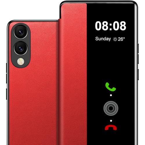Schutzhülle für Samsung Galaxy S25 Edge, Klapphülle, Leder, S-View, für Samsung S25 Edge Handyhülle Smart Window Hard Flip, Stoßfeste Schutzhülle Galaxy S25 Edge 5G Case Clear View Schutzhülle für Samsung Galaxy S25 Edge, Klapphülle, Leder, S-View, für Samsung S25 Edge Handyhülle Smart Window Hard Flip, Stoßfeste Schutzhülle Galaxy S25 Edge 5G Case Clear View von Hovisi